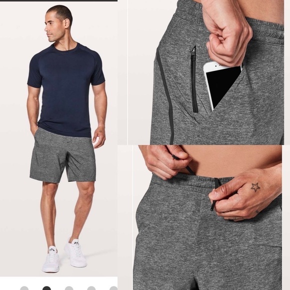 Lululemon Men’s Pace Breaker Lined Short 9” in Heather Grey Deep Coal,size S - Picture 1 of 17